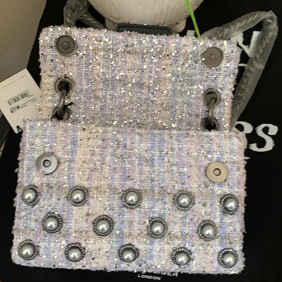 Kurt Geiger London Mini Kensington Tweed Convertible Shoulder Bag - Picture 14 of 17